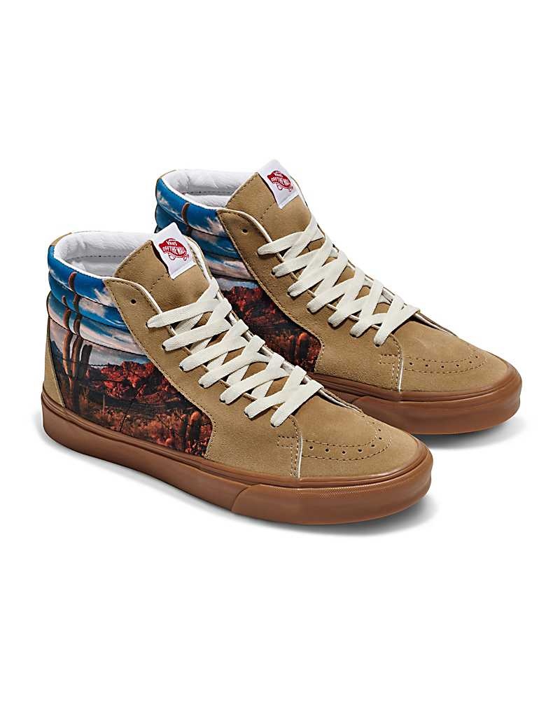 Vans Customs Image Library Desert Sk8-Hi Ayakkabı Erkek Kahverengi | Türkiye USL684091