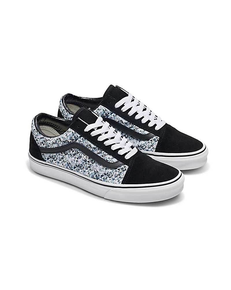 Vans Customs Image Library Diamond Old Skool Ayakkabı Kadın Siyah | Türkiye OTY329761