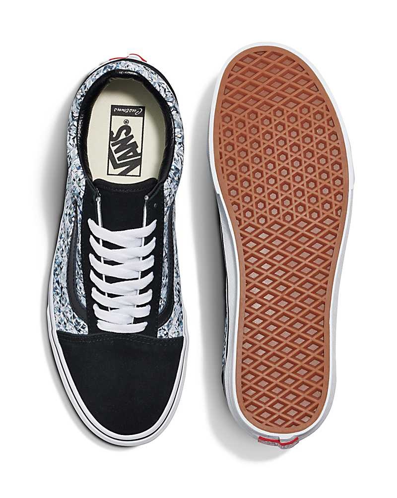 Vans Customs Image Library Diamond Old Skool Ayakkabı Kadın Siyah | Türkiye OTY329761