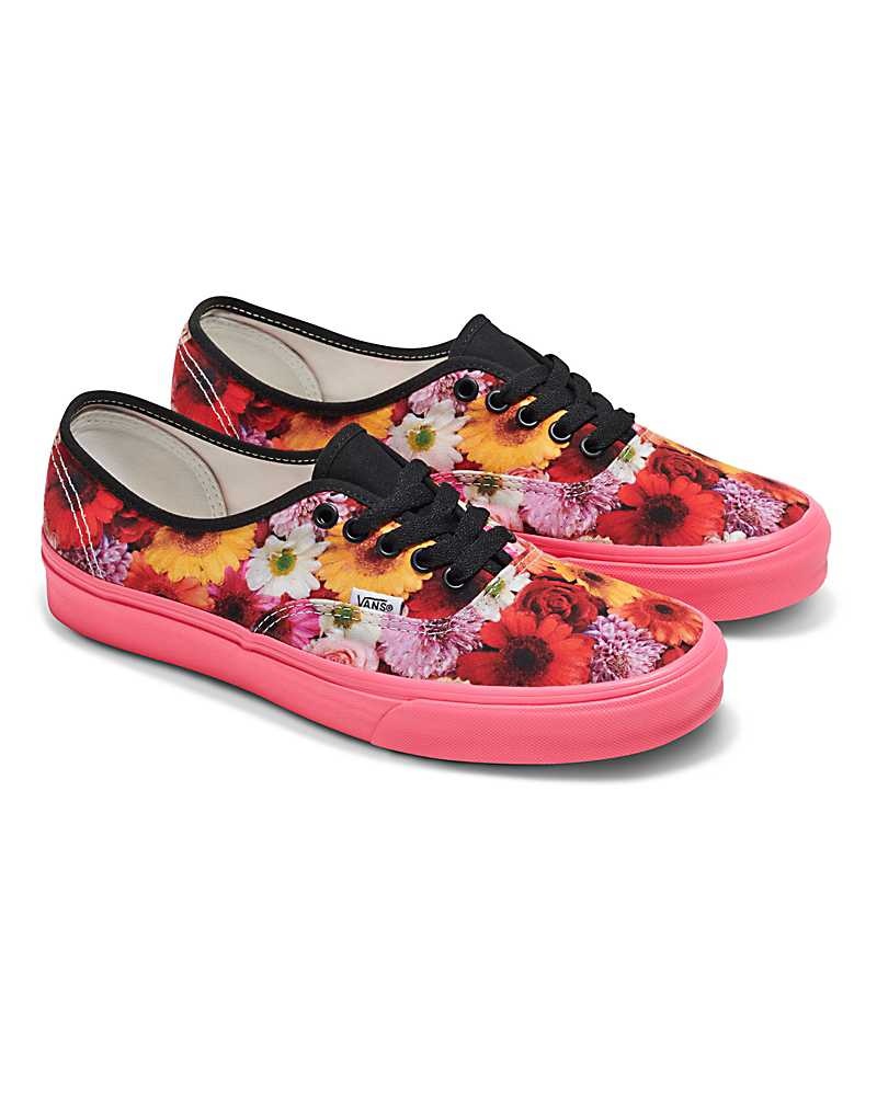 Vans Customs Image Library Flowers Authentic Ayakkabı Erkek Renkli | Türkiye QPW913748