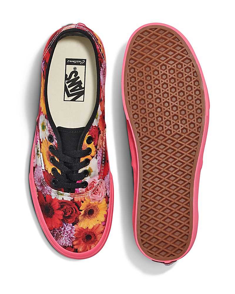 Vans Customs Image Library Flowers Authentic Ayakkabı Kadın Renkli | Türkiye DZV394675