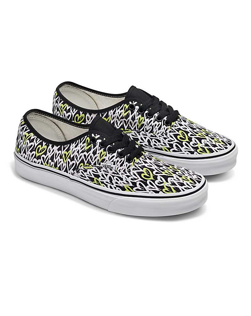 Vans Customs Image Library Graffitti Hearts Authentic Ayakkabı Erkek Renkli | Türkiye BKD147325