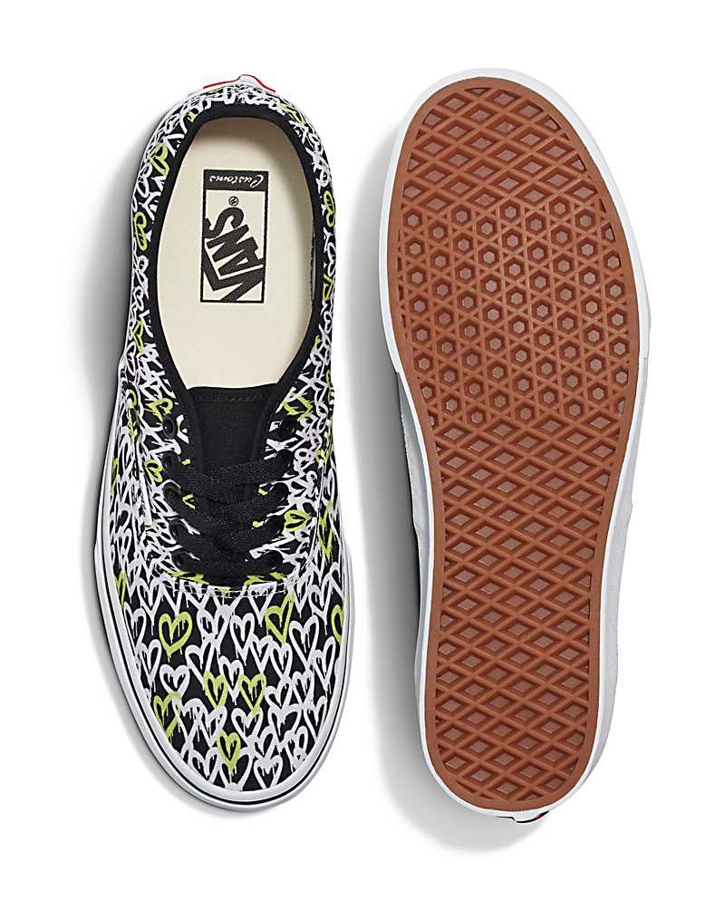 Vans Customs Image Library Graffitti Hearts Authentic Ayakkabı Erkek Renkli | Türkiye BKD147325