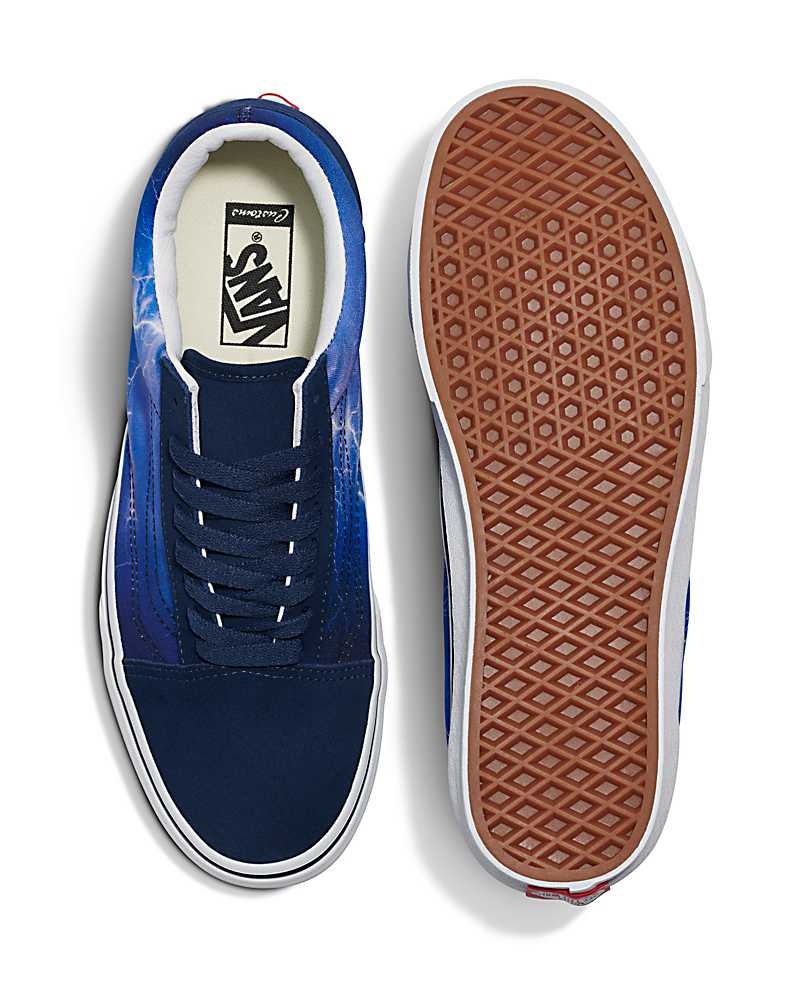 Vans Customs Image Library Lightning Old Skool Ayakkabı Erkek Lacivert | Türkiye RLW179435