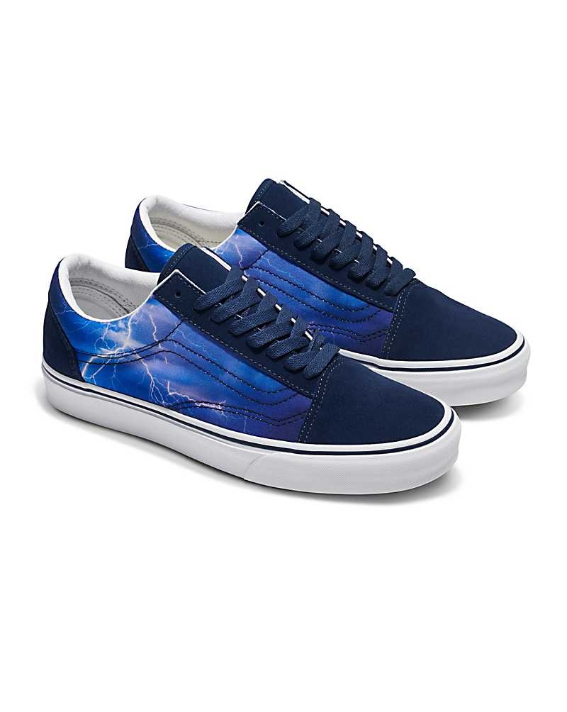 Vans Customs Image Library Lightning Old Skool Ayakkabı Kadın Lacivert | Türkiye DEO596104