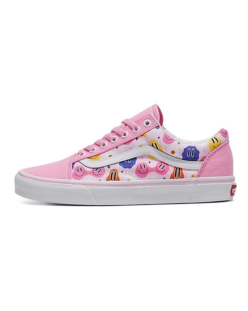 Vans Customs Image Library Smiley Old Skool Ayakkabı Erkek Pembe | Türkiye TQF210637