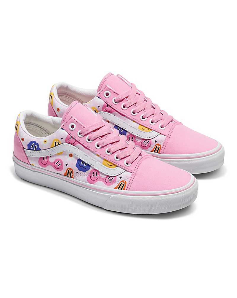 Vans Customs Image Library Smiley Old Skool Ayakkabı Kadın Pembe | Türkiye KFC967351