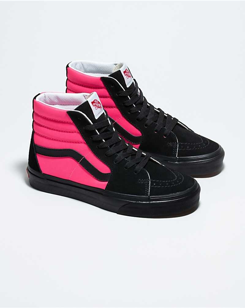 Vans Customs Sk8-Hi Ayakkabı Kadın Pembe Siyah | Türkiye KVD675238