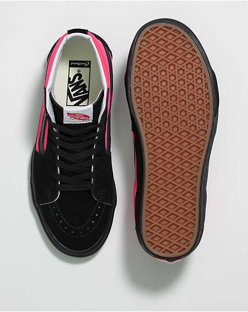 Vans Customs Sk8-Hi Ayakkabı Kadın Pembe Siyah | Türkiye KVD675238