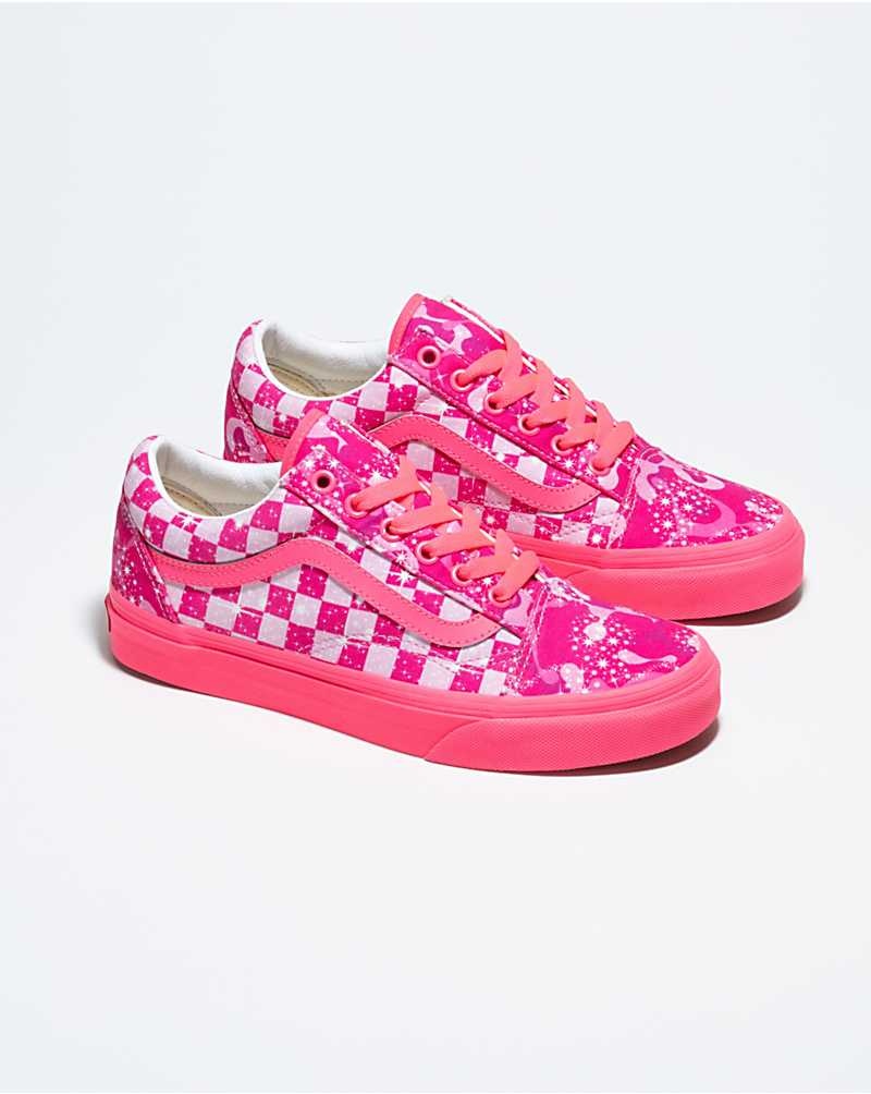 Vans Customs Sparkle Swirl Old Skool Ayakkabı Kadın Pembe | Türkiye HWA670824