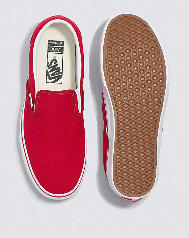 Vans Customs Yarış Slip-On Geniş Ayakkabı Erkek Kırmızı | Türkiye PMF456978