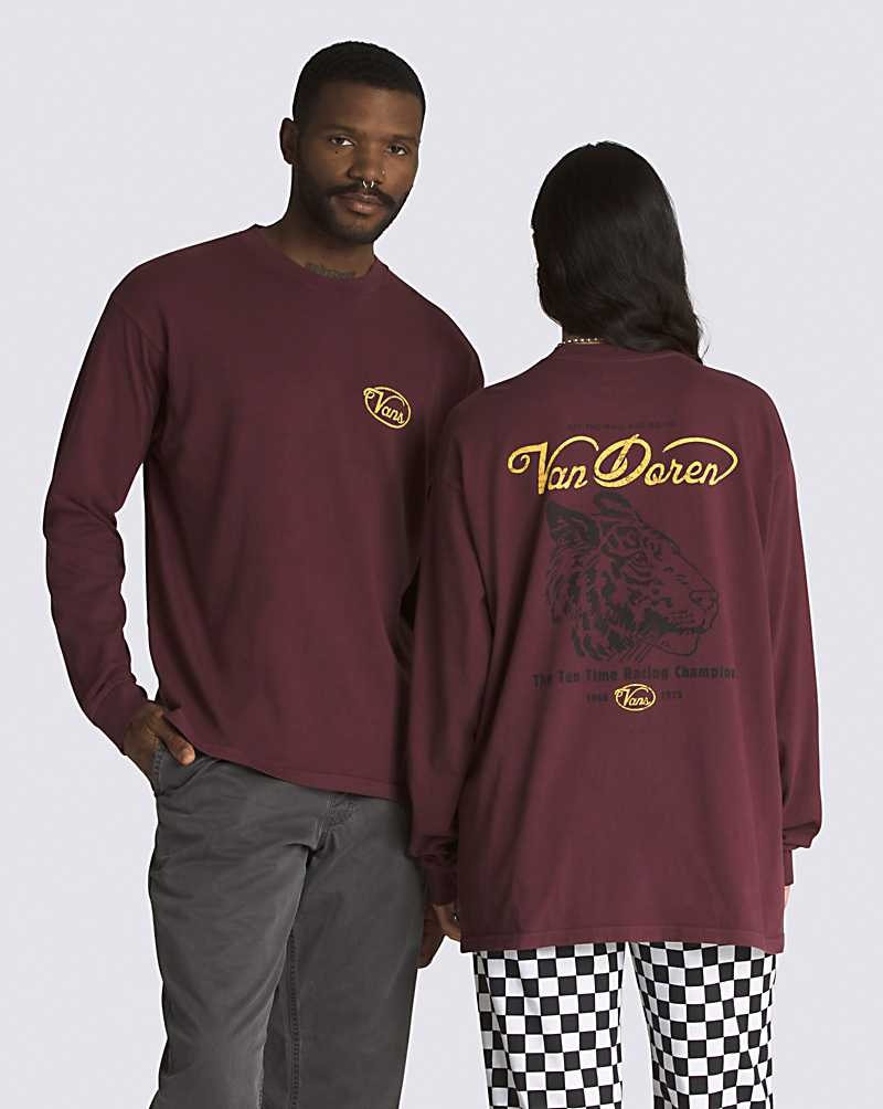 Vans Deep Stare Long Sleeve Tişört Erkek Çikolata | Türkiye KBC194328