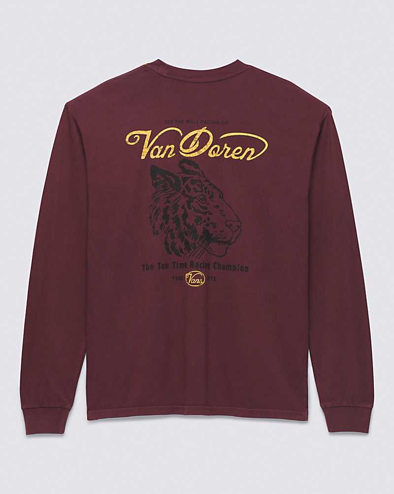 Vans Deep Stare Long Sleeve Tişört Erkek Çikolata | Türkiye KBC194328