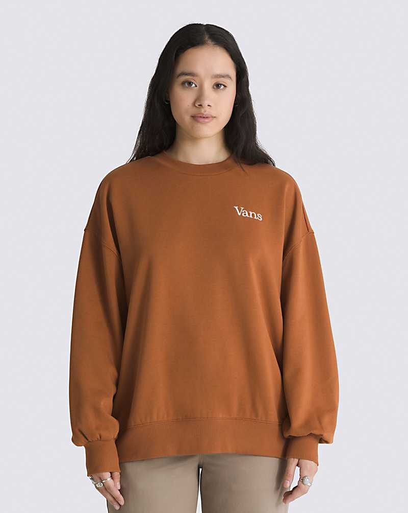 Vans Dreamstate Slouchy Crew Sweatshirt Kadın Kahverengi | Türkiye VZF245781