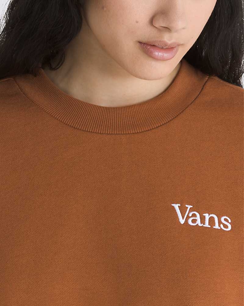 Vans Dreamstate Slouchy Crew Sweatshirt Kadın Kahverengi | Türkiye VZF245781