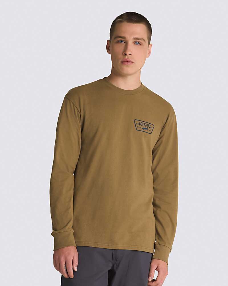 Vans Full Patch Back Long Sleeve Tişört Erkek Kahverengi | Türkiye ZHR901427