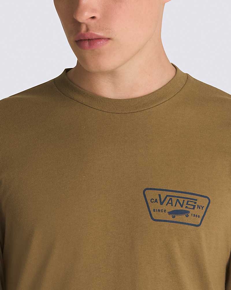 Vans Full Patch Back Long Sleeve Tişört Erkek Kahverengi | Türkiye ZHR901427