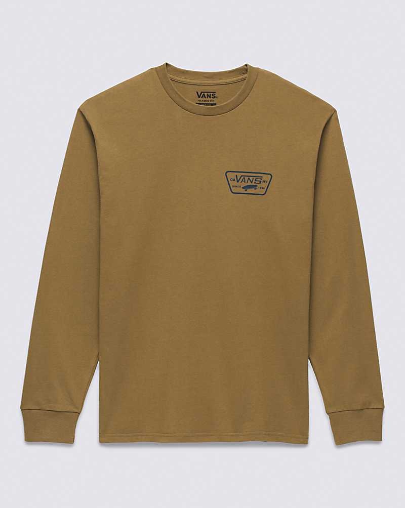 Vans Full Patch Back Long Sleeve Tişört Erkek Kahverengi | Türkiye ZHR901427