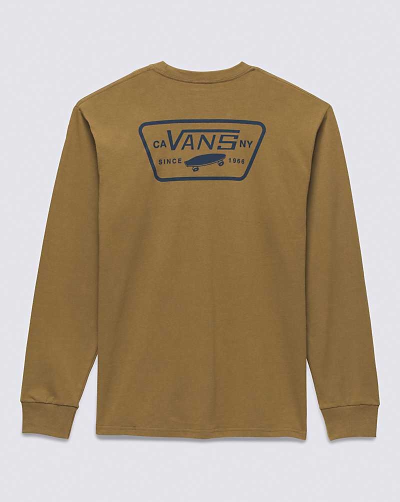 Vans Full Patch Back Long Sleeve Tişört Erkek Kahverengi | Türkiye ZHR901427