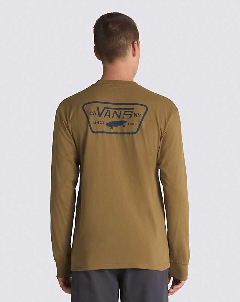 Vans Full Patch Back Long Sleeve Tişört Erkek Kahverengi | Türkiye ZHR901427