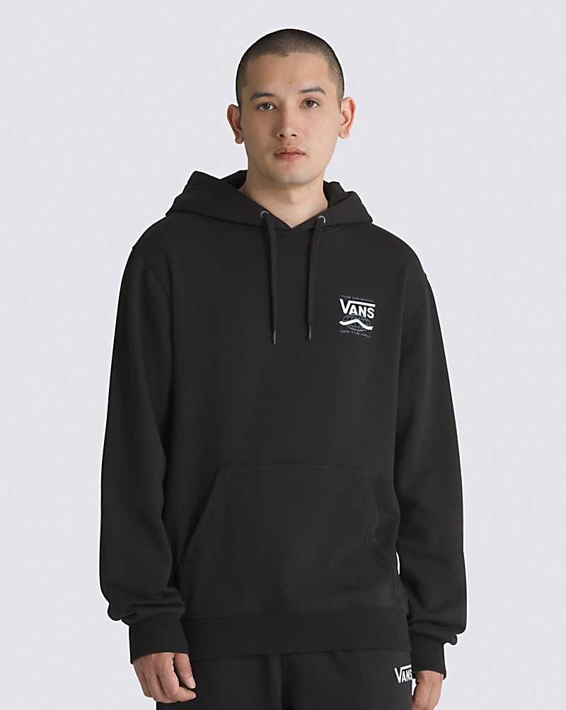 Vans Global DNA Shield Sweatshirt Erkek Siyah | Türkiye UKG038412