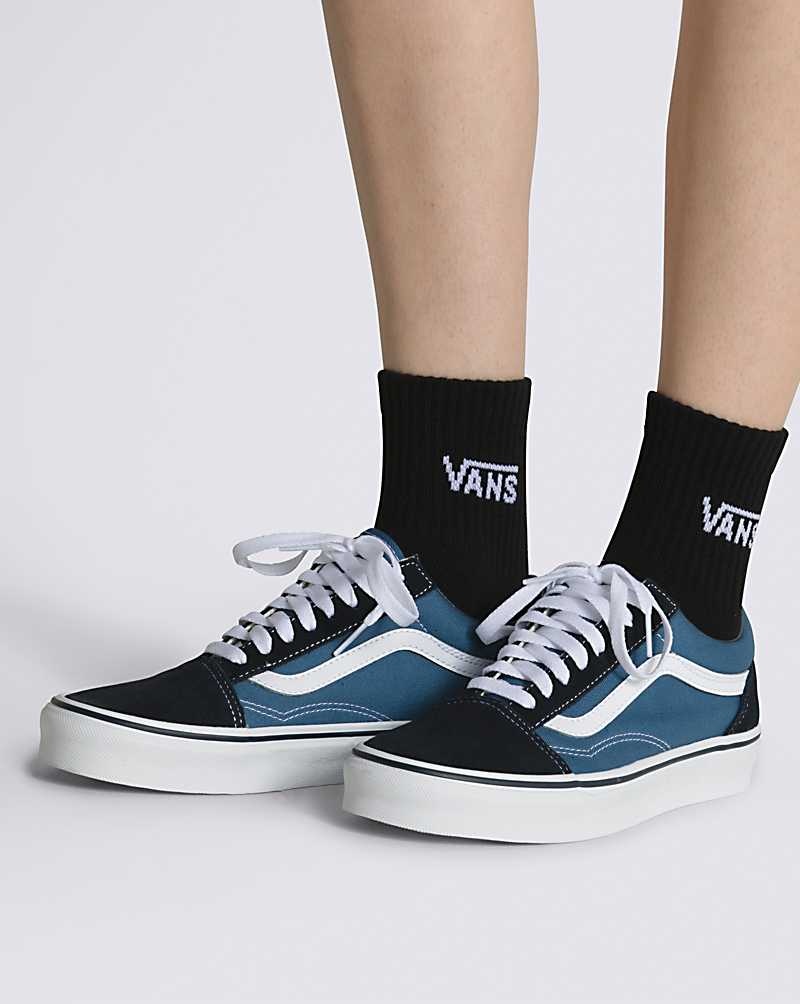 Vans Half Crew Çorap Kadın Siyah | Türkiye SMZ865374