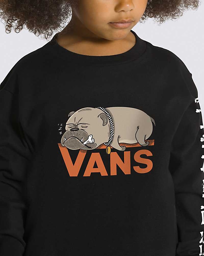 Vans Küçük Çocuk Chillax Long Sleeve Tişört Çocuk Siyah | Türkiye PTI470592