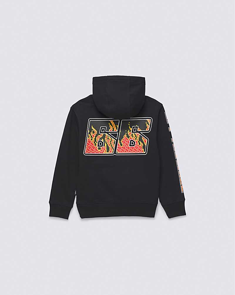 Vans Küçük Çocuk Digi Flames Pullover Kapşonlu Çocuk Siyah | Türkiye MFB835912