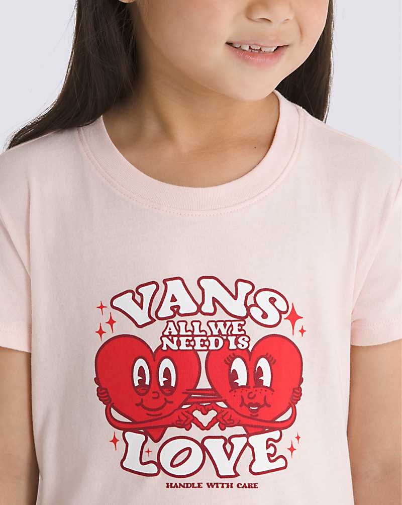 Vans Küçük Çocuk Love Heart Long Sleeve Tişört Çocuk Pembe | Türkiye GFN129675