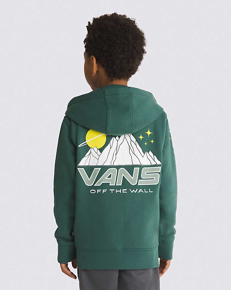 Vans Küçük Çocuk Space Camp Full Zip Kapşonlu Çocuk Yeşil | Türkiye EVR849123