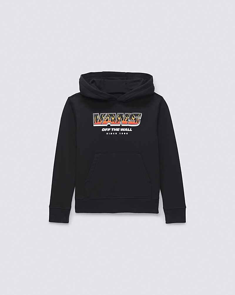 Vans Küçük Çocuk Up In Flames Pullover Kapşonlu Çocuk Siyah | Türkiye IWC195634