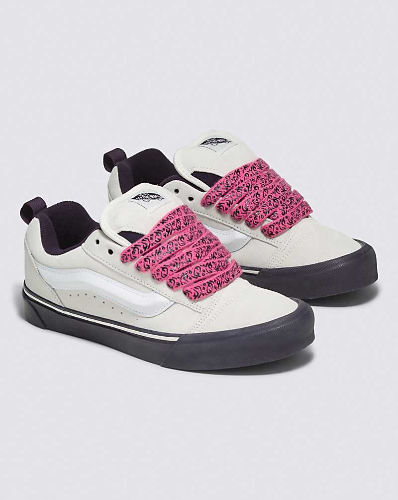 Vans Knu Skool Ayakkabı Kadın Beyaz Pembe | Türkiye DCX843017