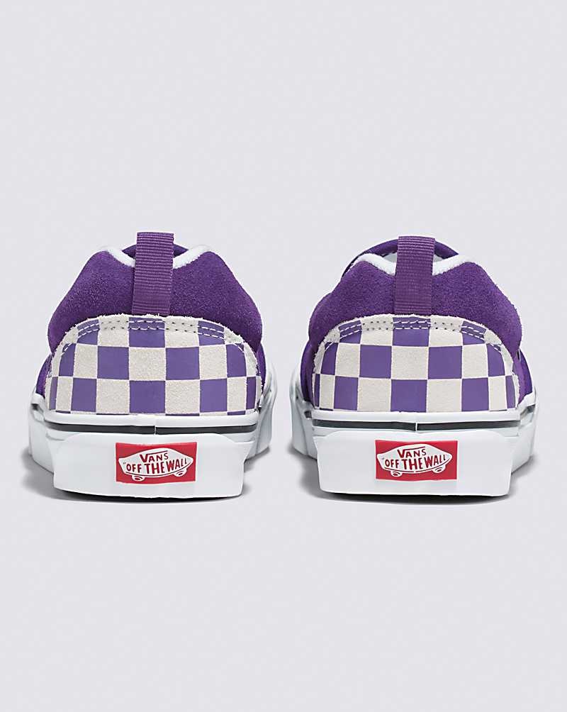 Vans Knu Slip Checkerboard Ayakkabı Kadın Mor Beyaz | Türkiye PWU903157