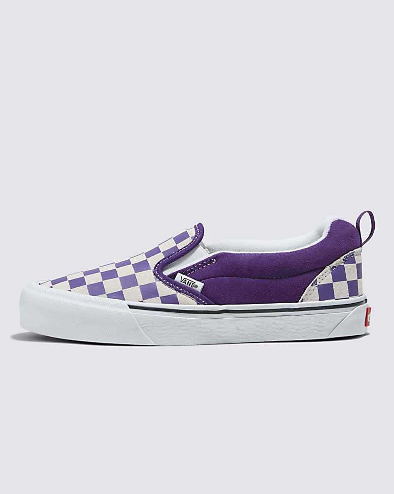 Vans Knu Slip Checkerboard Ayakkabı Kadın Mor Beyaz | Türkiye PWU903157