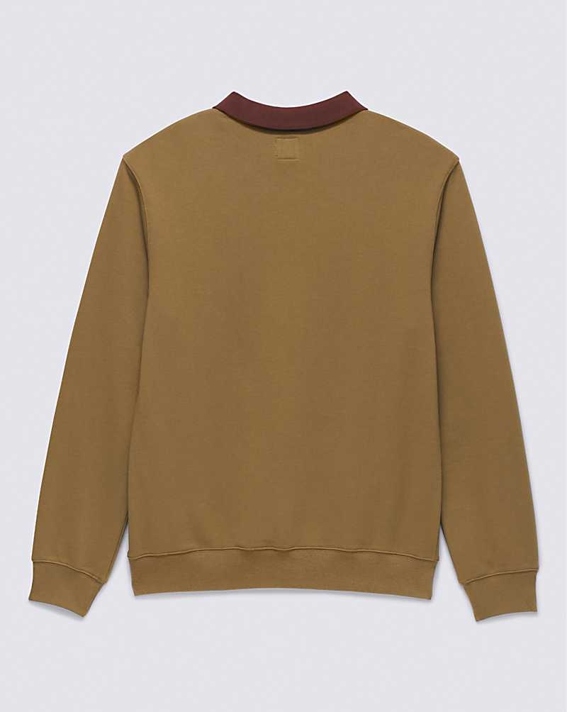 Vans Lowered Collar Crew Sweatshirt Erkek Kahverengi | Türkiye VTW682709