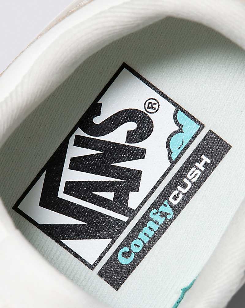 Vans Lowland ComfyCush Deri Ayakkabı Erkek Beyaz Bej Rengi | Türkiye TCW024167