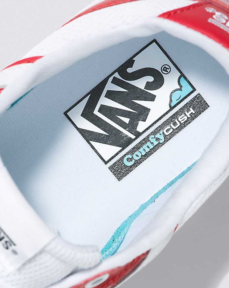 Vans Lowland ComfyCush New Varsity Ayakkabı Kadın Kırmızı Beyaz | Türkiye WUR486273