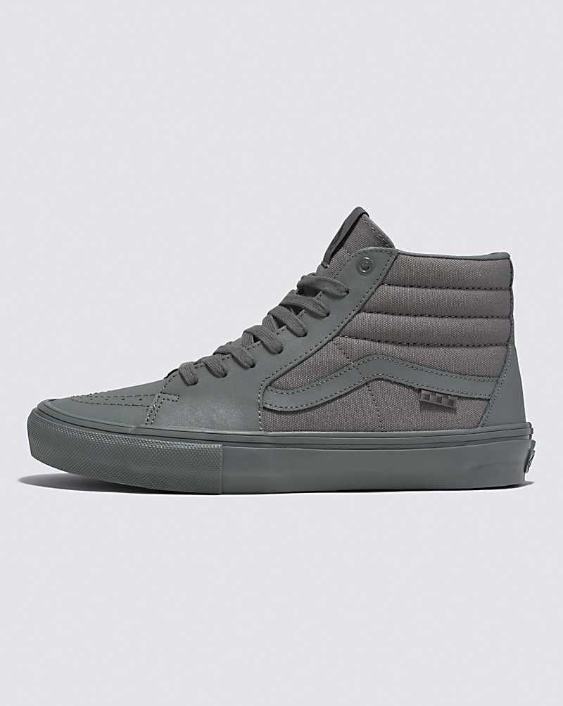 Vans Mono Skate Sk8-Hi Kaykay Ayakkabısı Kadın Gri | Türkiye NAR745981