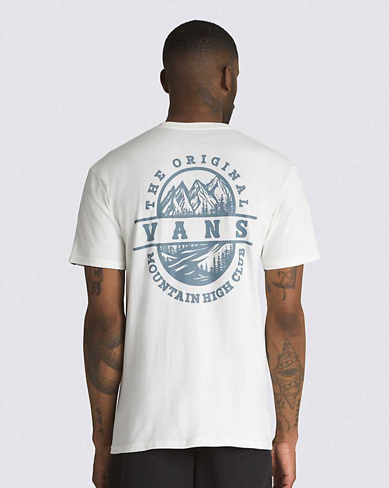 Vans Mountain High Club Tişört Erkek Beyaz | Türkiye FOG816532