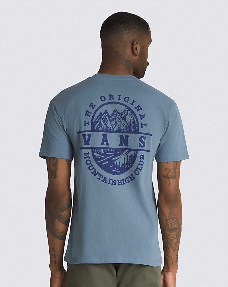 Vans Mountain High Club Tişört Erkek Mavi | Türkiye ZQT034598