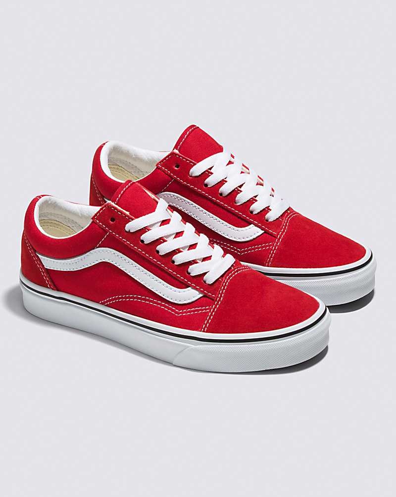 Vans Old Skool Ayakkabı Erkek Kırmızı Beyaz | Türkiye TLN035486