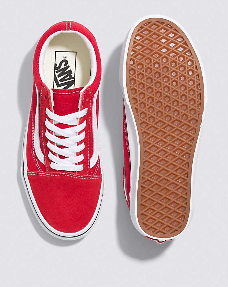 Vans Old Skool Ayakkabı Erkek Kırmızı Beyaz | Türkiye TLN035486