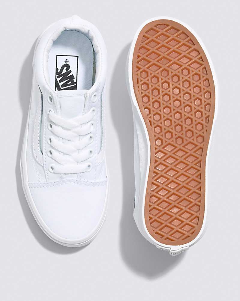 Vans Old Skool Ayakkabı Çocuk Beyaz | Türkiye NDV915846