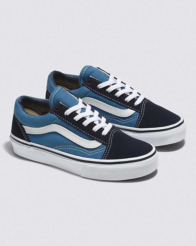 Vans Old Skool Ayakkabı Çocuk Lacivert Beyaz | Türkiye OAE349102