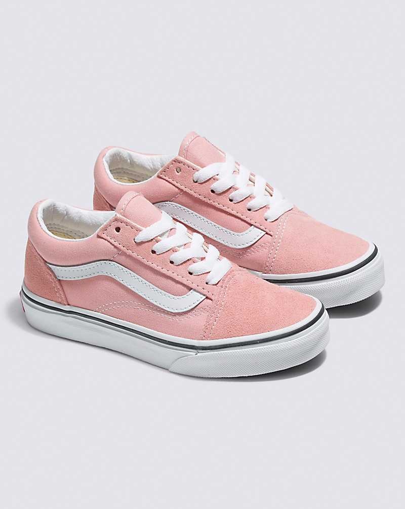 Vans Old Skool Ayakkabı Çocuk Pembe Beyaz | Türkiye EUN184029