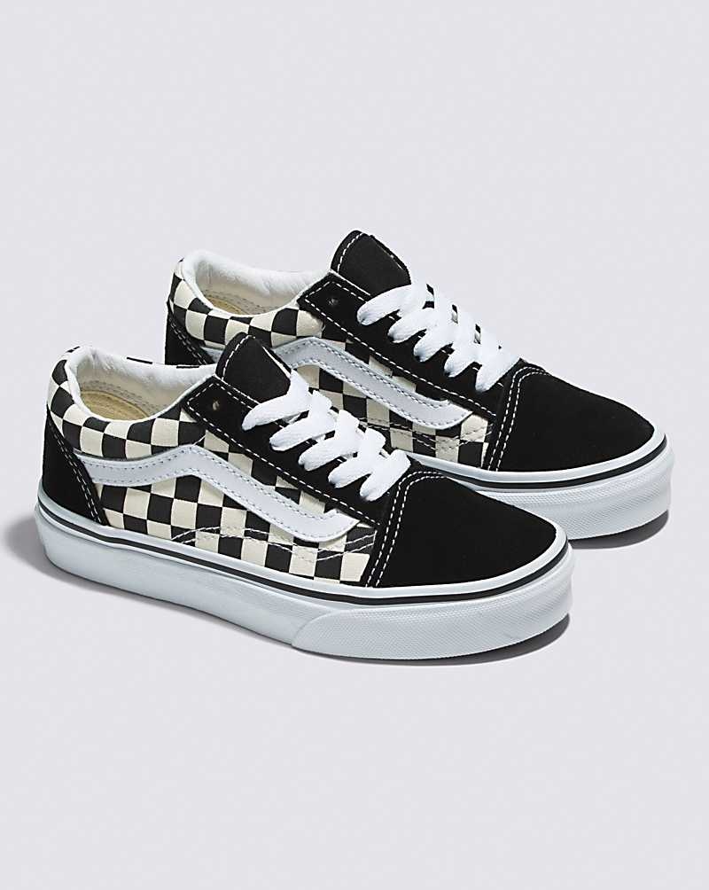 Vans Old Skool Ayakkabı Çocuk Siyah Beyaz | Türkiye NJQ021965