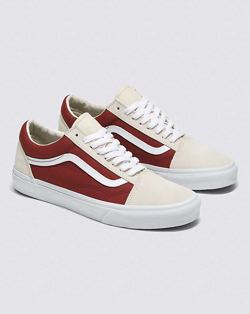 Vans Old Skool Kanvas Süet Ayakkabı Kadın Koyu Kırmızı | Türkiye GHP813925