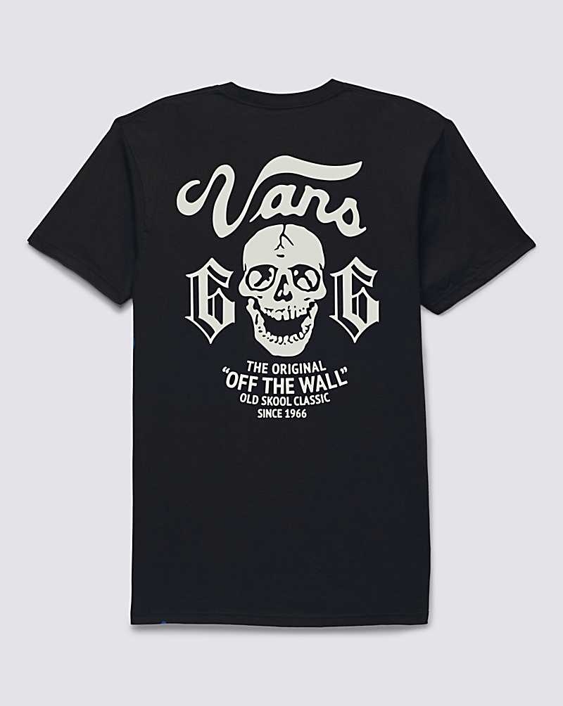 Vans Old Skool Skull Tişört Erkek Siyah | Türkiye UNQ014938