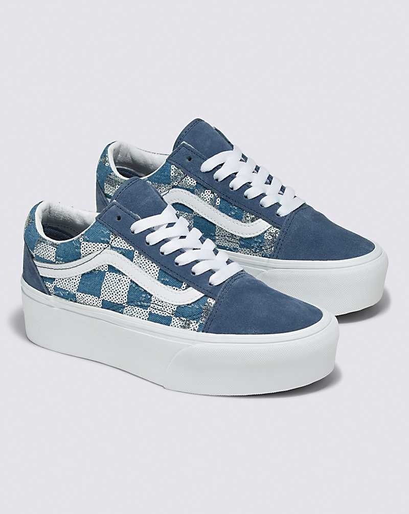 Vans Old Skool Stackform Ayakkabı Kadın Indigo | Türkiye XRI419268