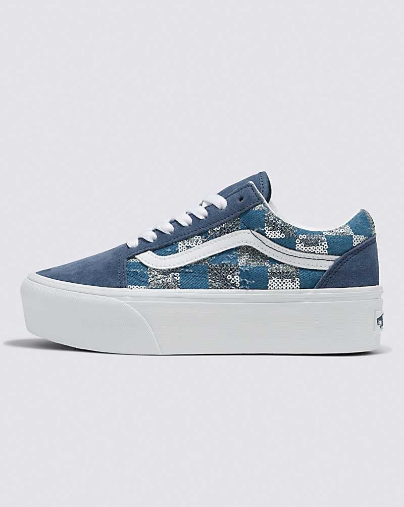 Vans Old Skool Stackform Ayakkabı Kadın Indigo | Türkiye XRI419268